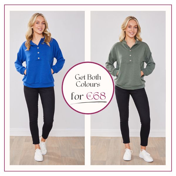 Shelly Jumper Blue & Green (2 for €68)