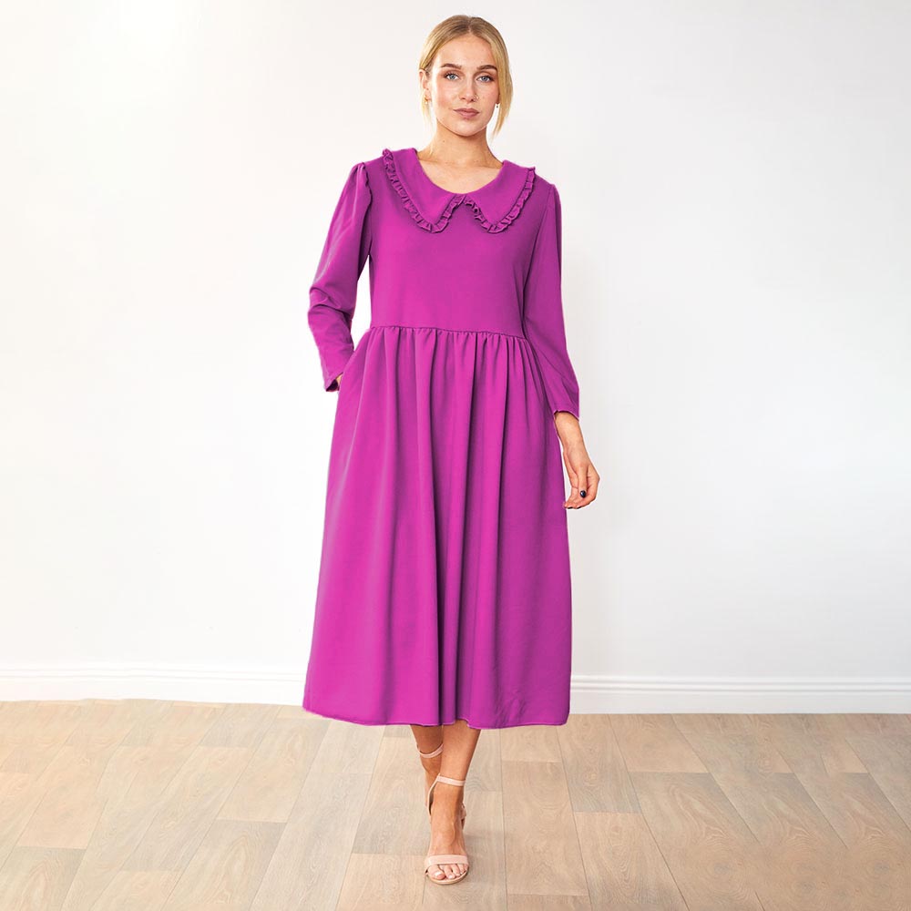 Wendy Dress (Navy & Plum) for €90.00
