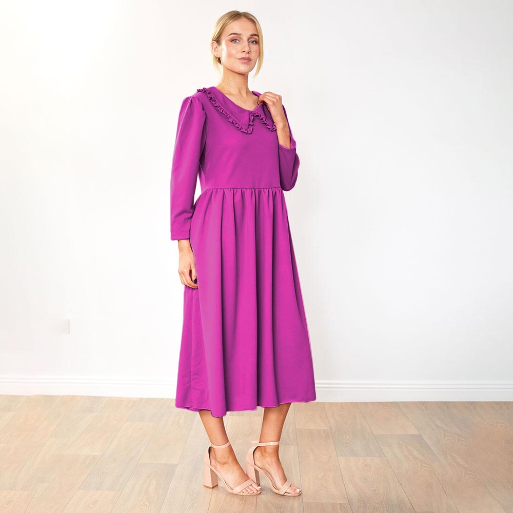 Wendy Dress (Navy & Plum) for €90.00