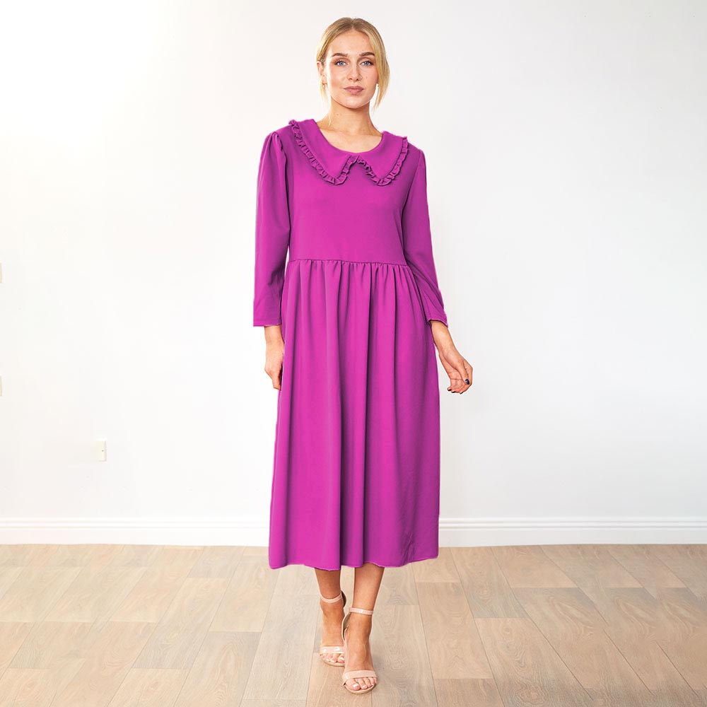 Wendy Dress (Navy & Plum) for €90.00