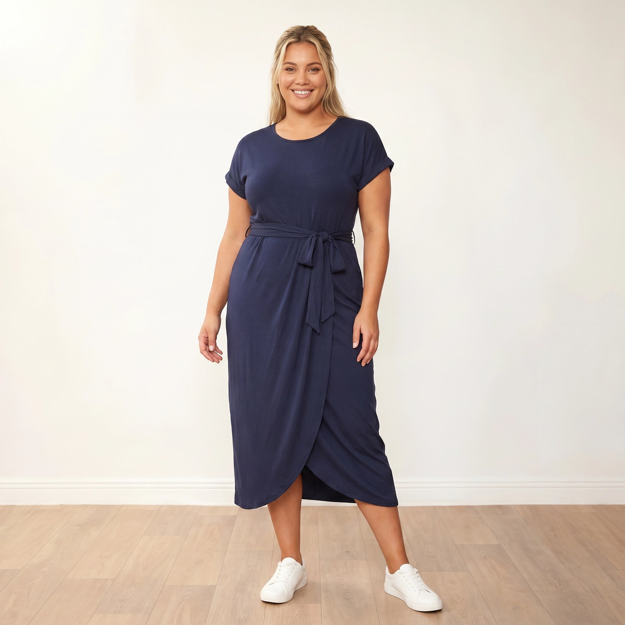 Lenny Dress in navy – women's dress – view 6