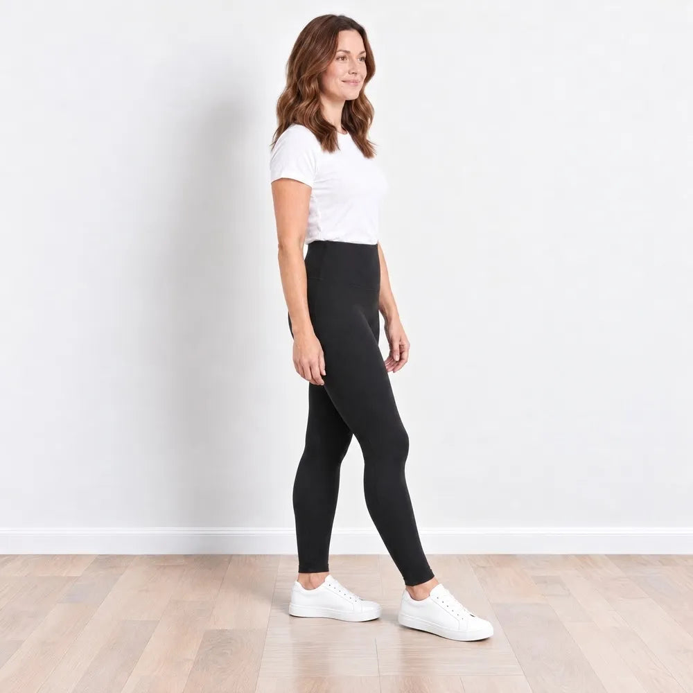 Aisling Leggings in Black - Side Profile View