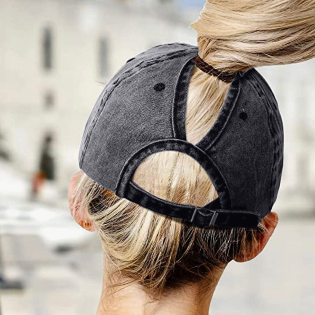 Grace Ponytail Cap (Black)