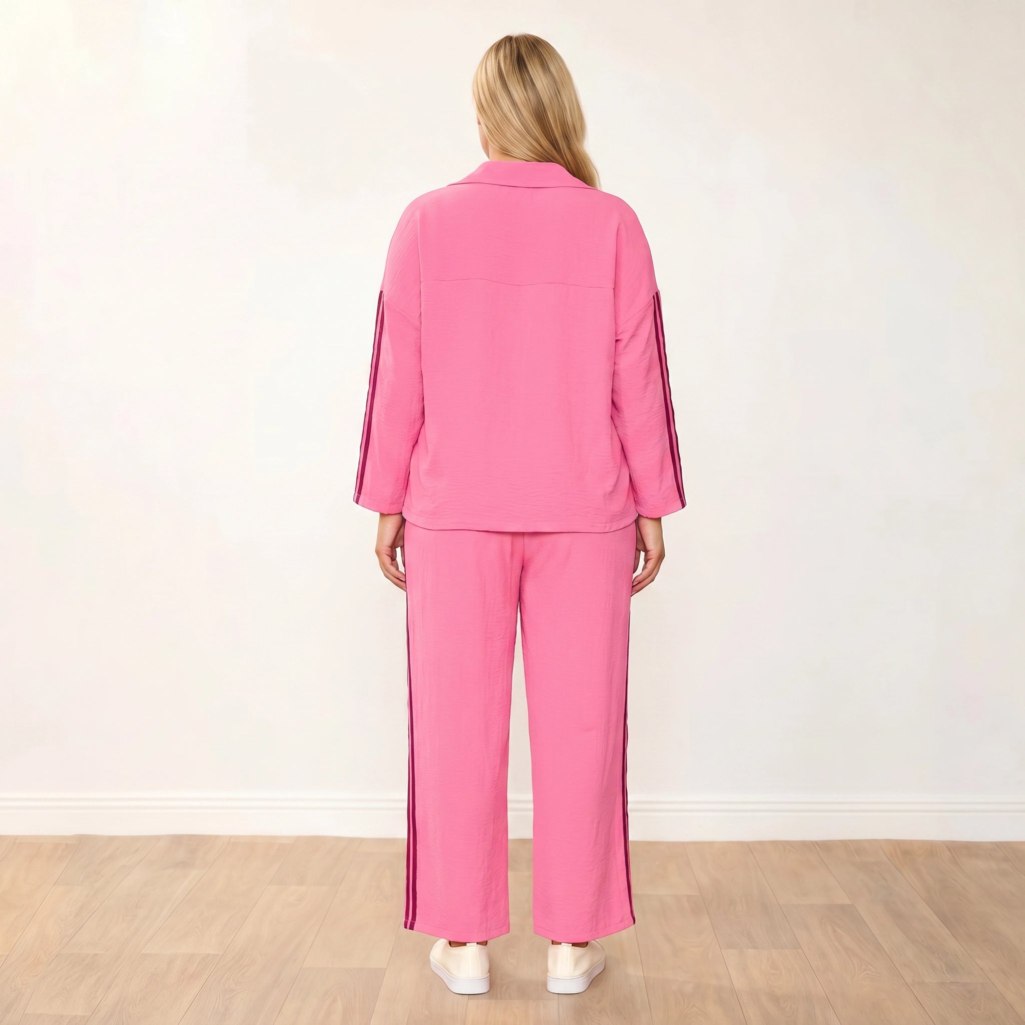 Clara Co-Ord (Pink/Berry) - Plus Size XXL - Full Back View