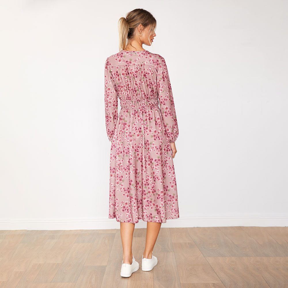 Gina Dress (Pink Floral)