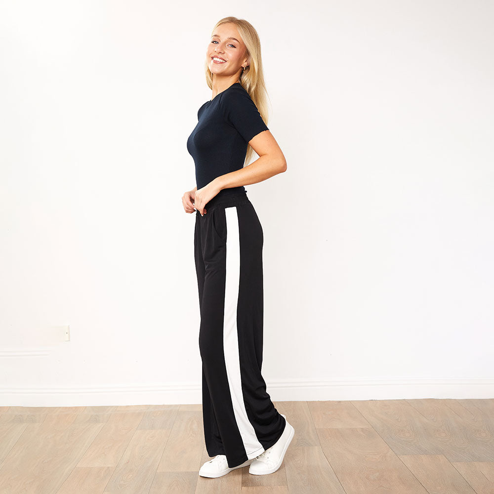 Lana Jogger (Black/White Stripe)