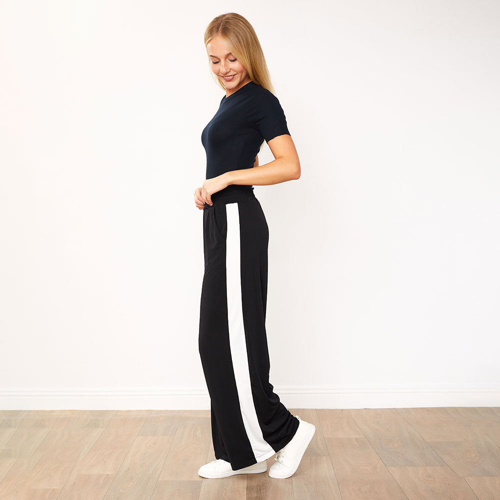 Lana Jogger (Black/White Stripe)