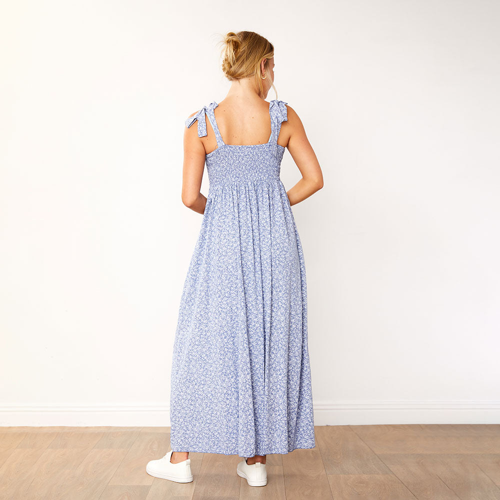 Moira Dress (Blue Floral)