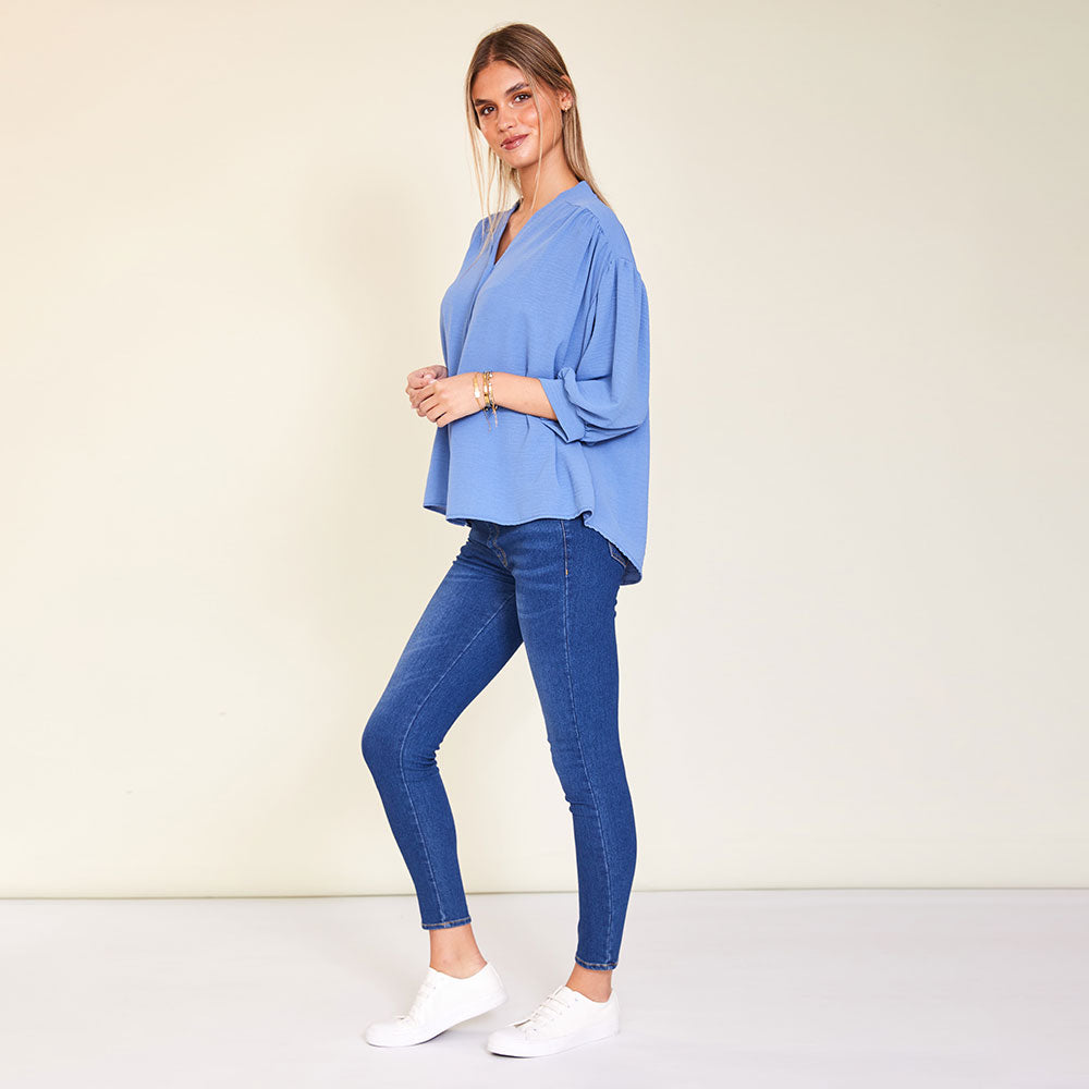 Blake Top (Blue) - The Casual Company