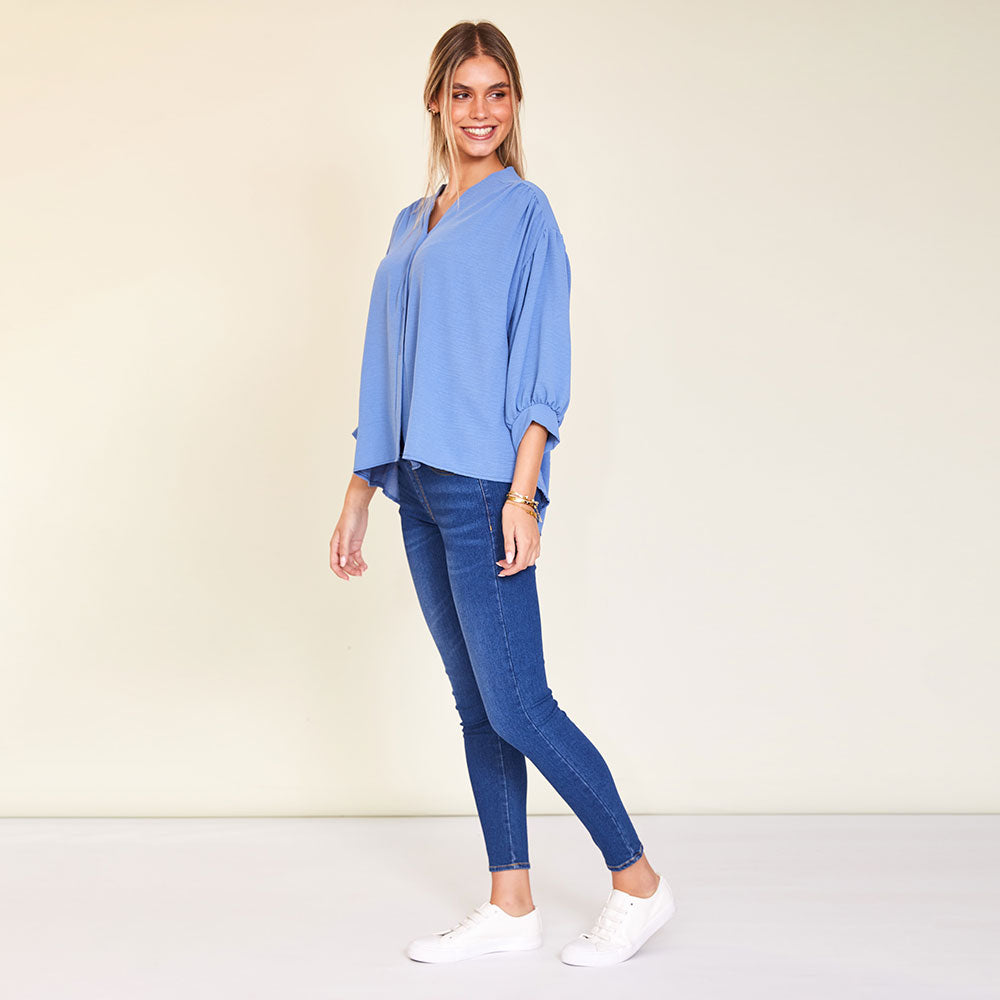 Blake Top (Blue) - The Casual Company