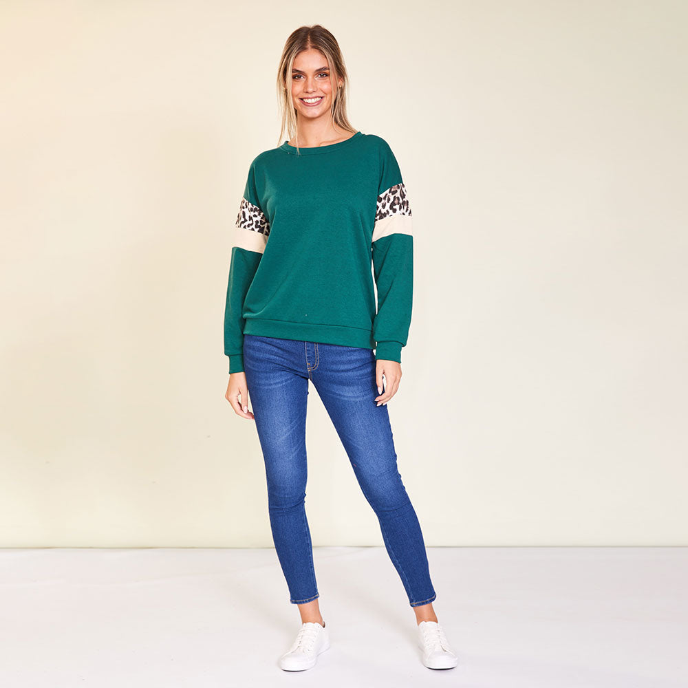 Ally Jumper (Green/Cream) - The Casual Company