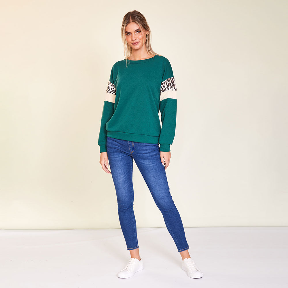 Ally Jumper (Green/Cream) - The Casual Company