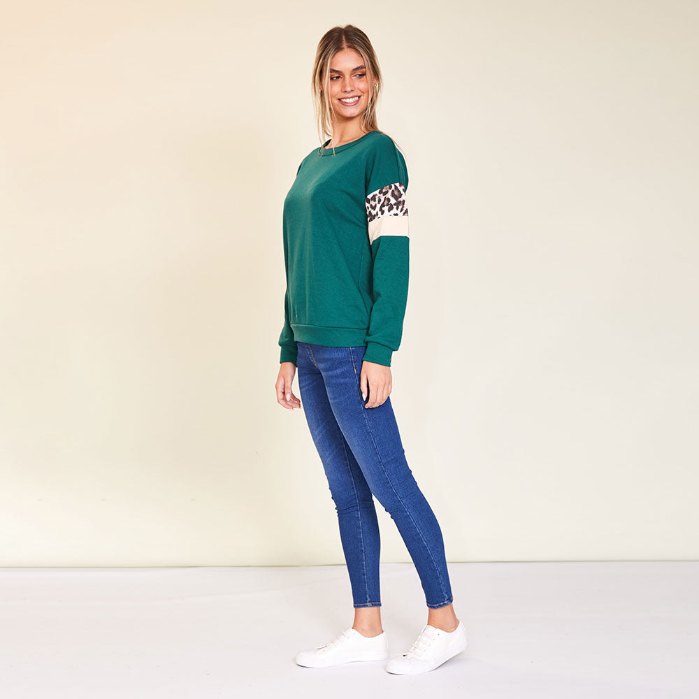 Ally Jumper (Green/Cream) - The Casual Company