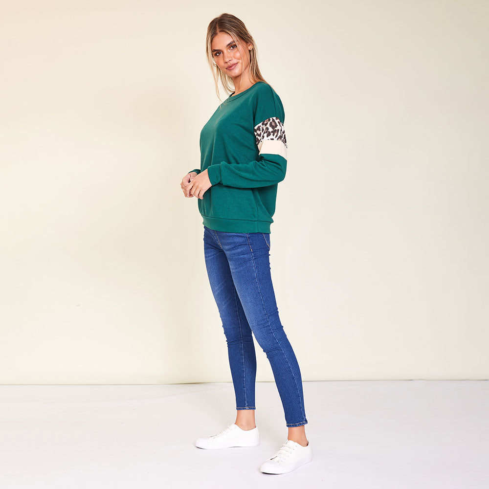 Ally Jumper (Green/Cream) - The Casual Company