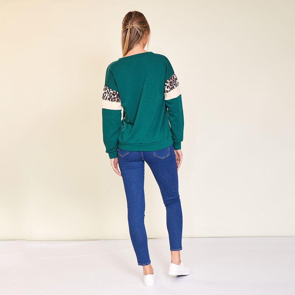 Ally Jumper (Green/Cream) - The Casual Company