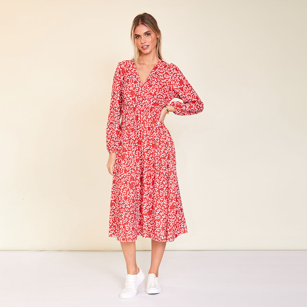 Carrie Dress (Red Daisy)