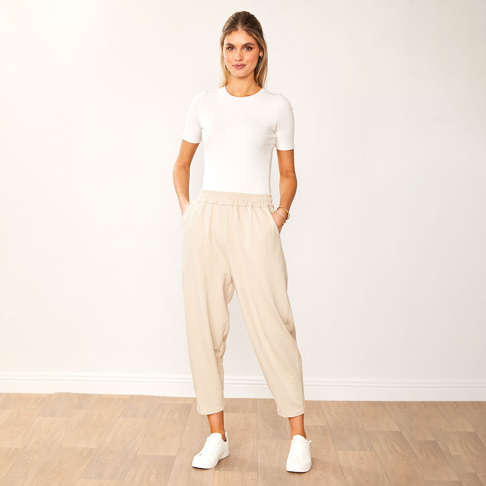 Blaire Trousers (Cream) - The Casual Company