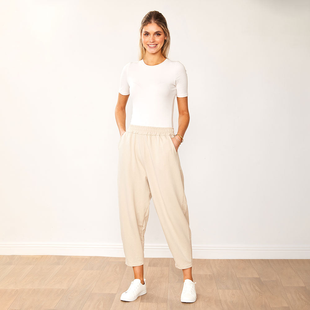 Blaire Trousers (Cream) - The Casual Company