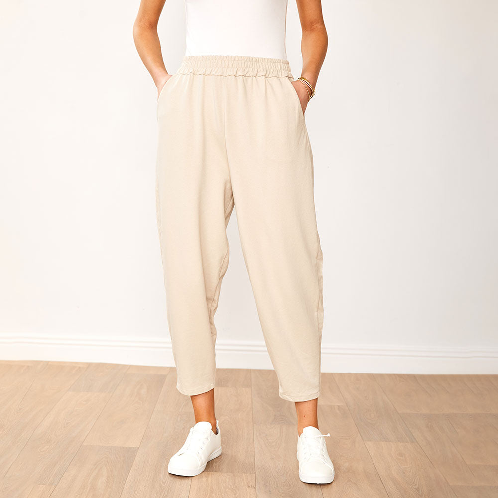 Blaire Trousers (Cream) - The Casual Company