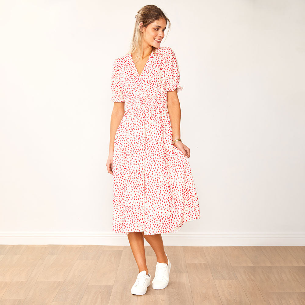 Belle Dress (Red Polka Dot) - The Casual Company