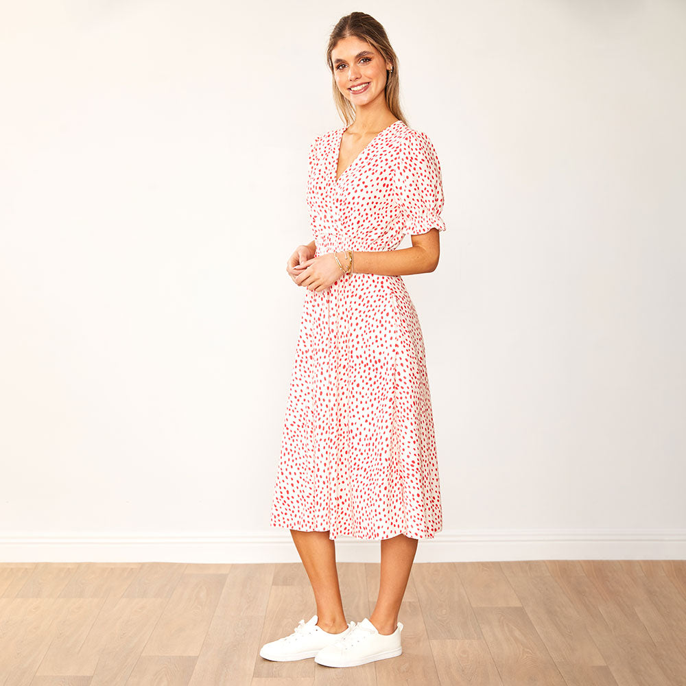 Belle Dress (Red Polka Dot) - The Casual Company