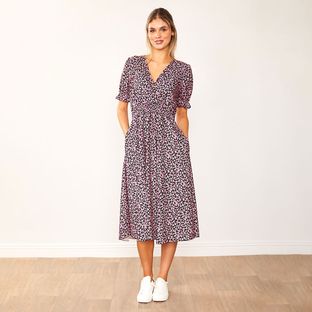 Belle Dress (Black Rose) - The Casual Company