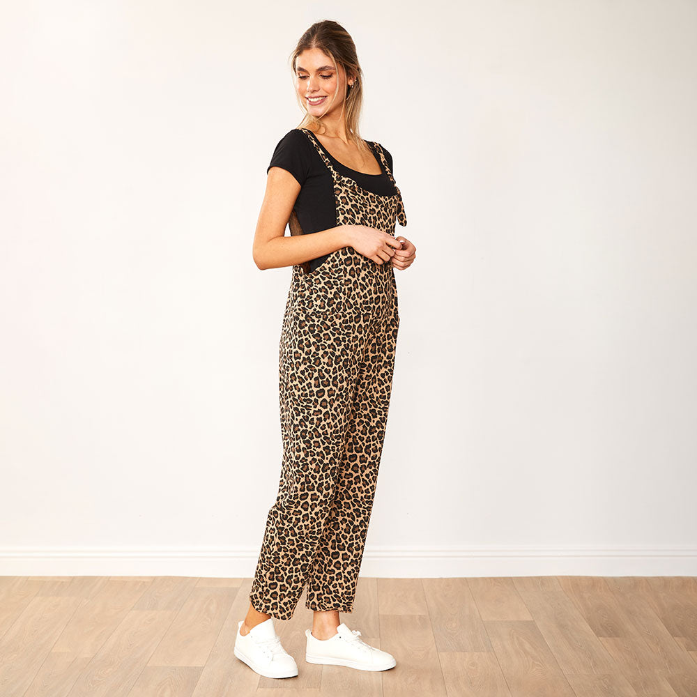 Ashley Dungaree (Leopard) - The Casual Company