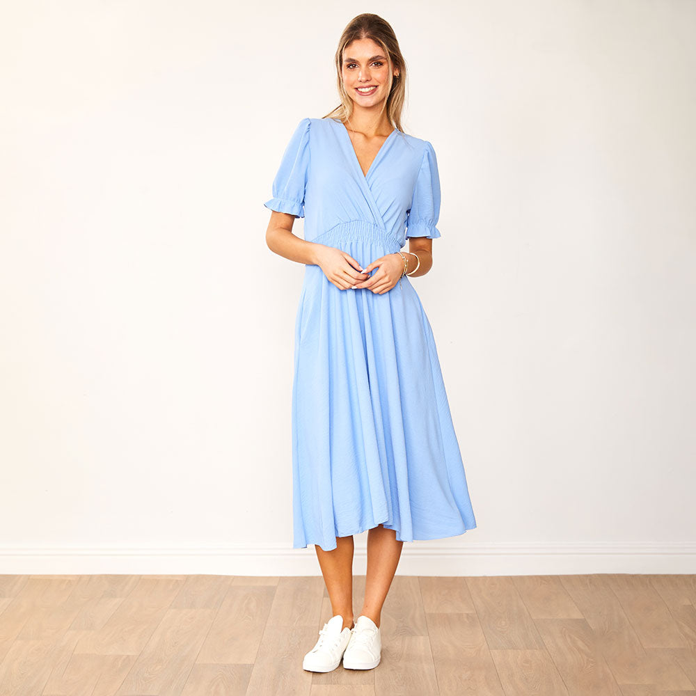 Belle Dress (Blue) - The Casual Company