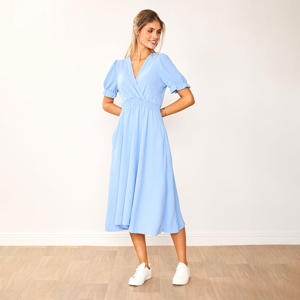 Belle Dress (Blue) - The Casual Company