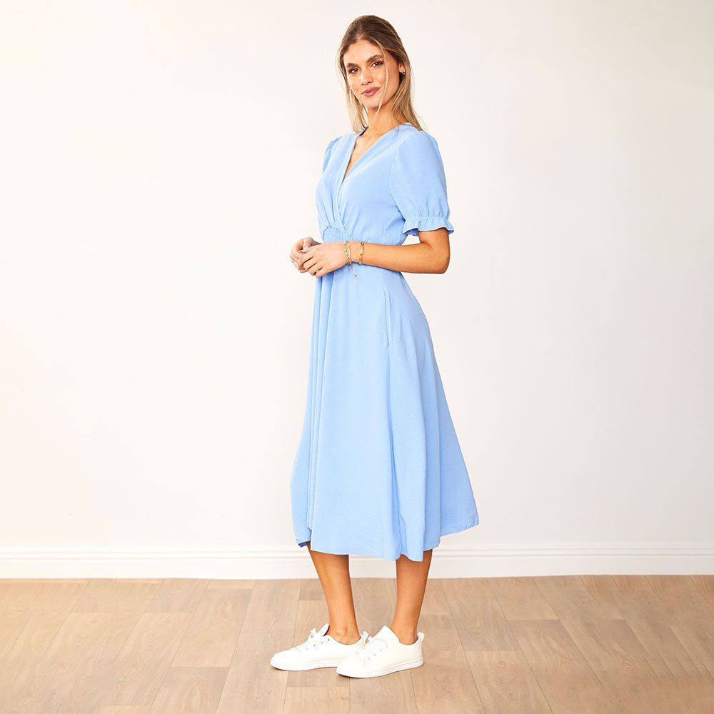 Belle Dress (Blue) - The Casual Company