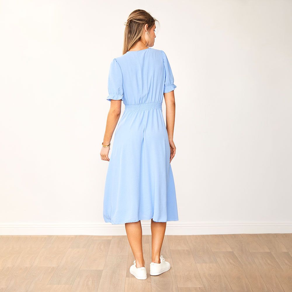 Belle Dress (Blue) - The Casual Company