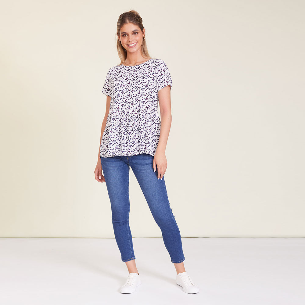 Grace Top (White Floral)