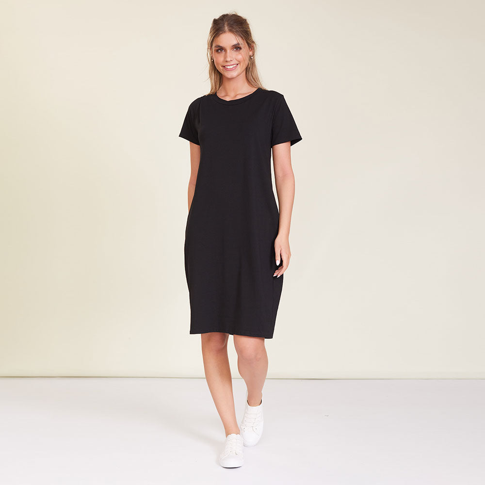 Kinsley T-Shirt Dress (Black)