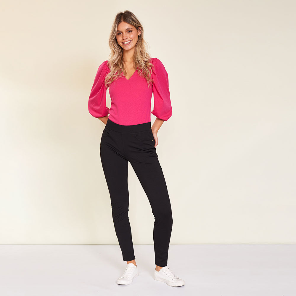 Chloe Leggings (Black & Navy) - The Casual Company