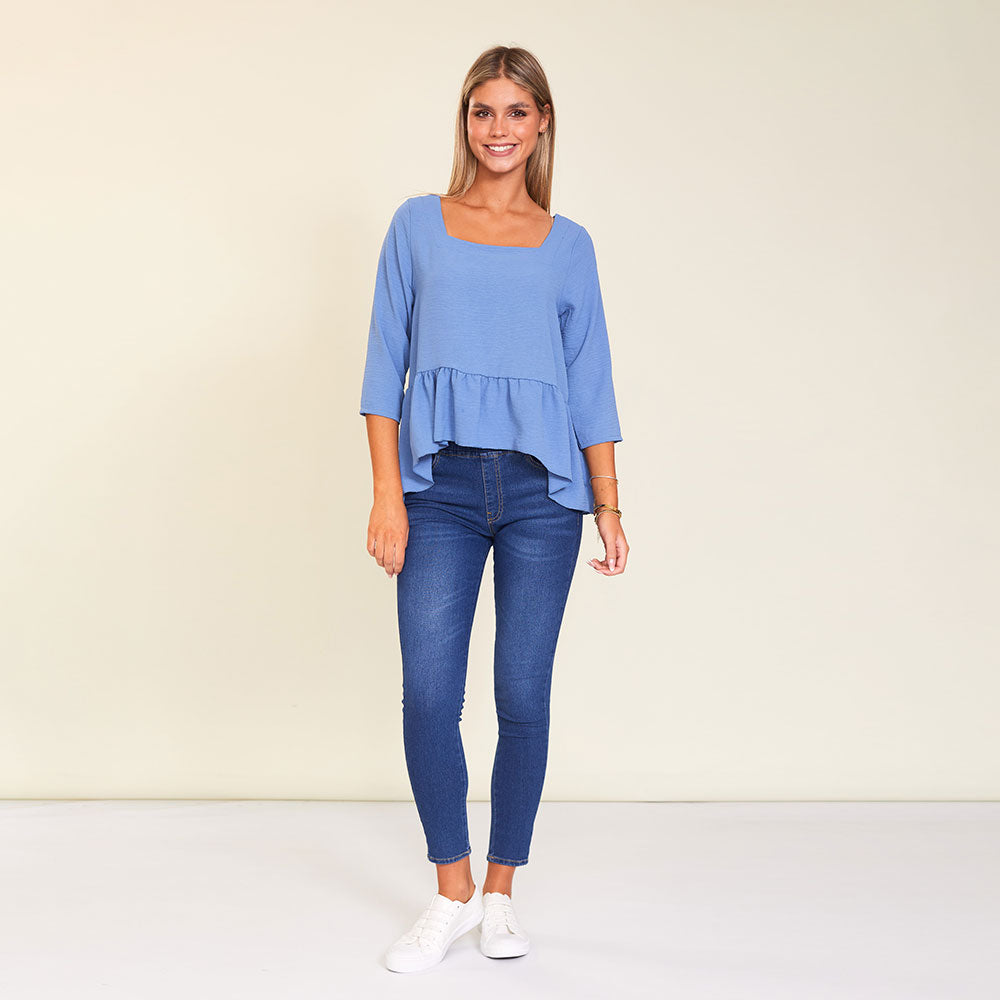 Naomi Top (Powder Blue) - The Casual Company