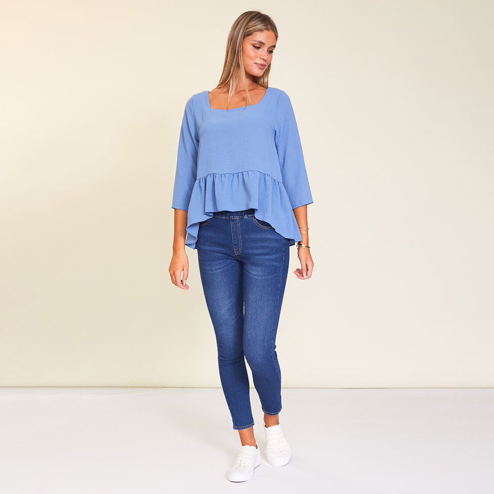 Naomi Top (Powder Blue) - The Casual Company