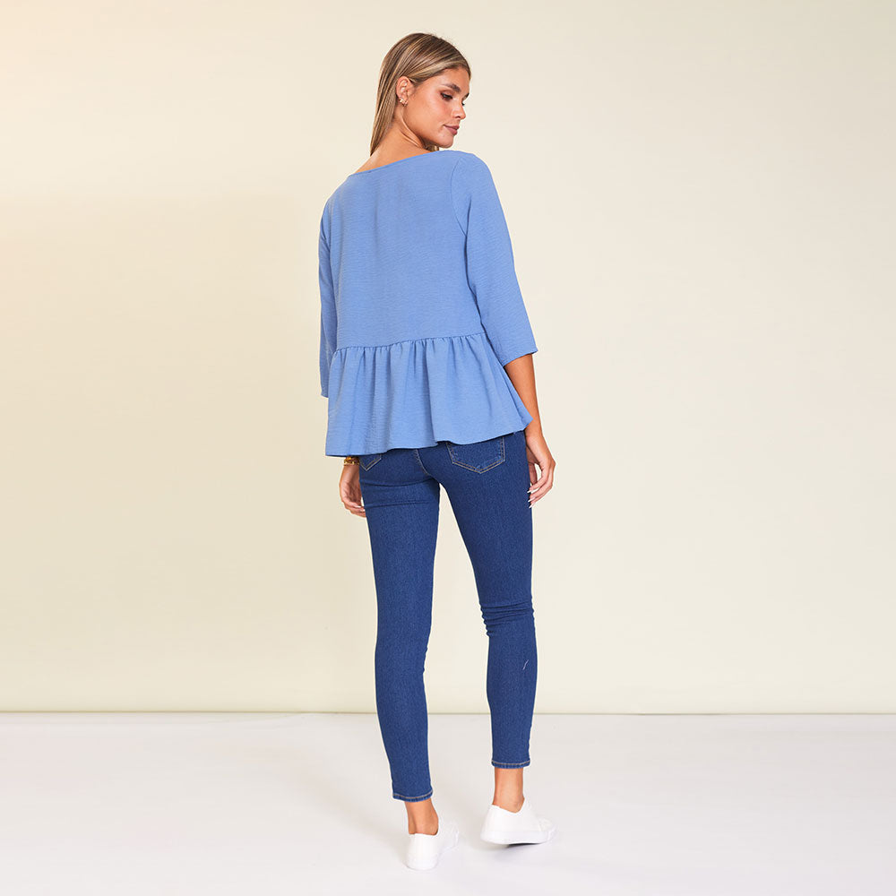 Naomi Top (Powder Blue) - The Casual Company