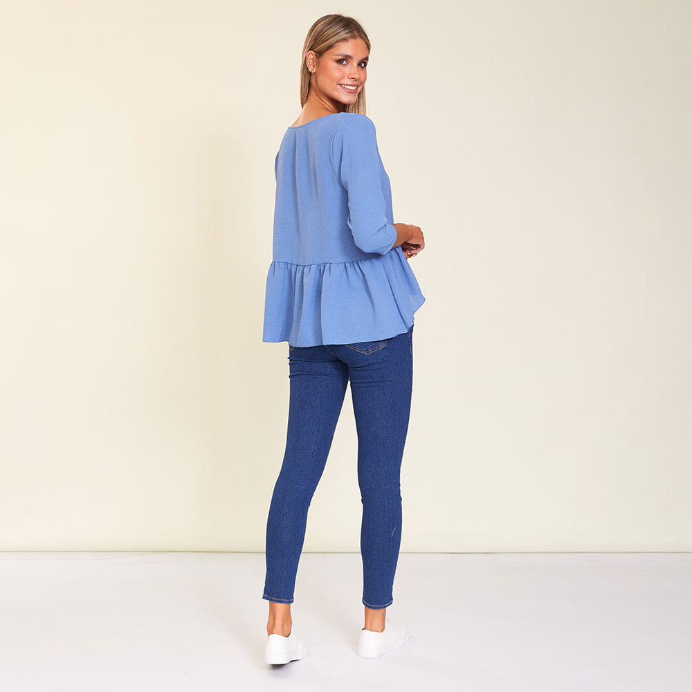 Naomi Top (Powder Blue) - The Casual Company