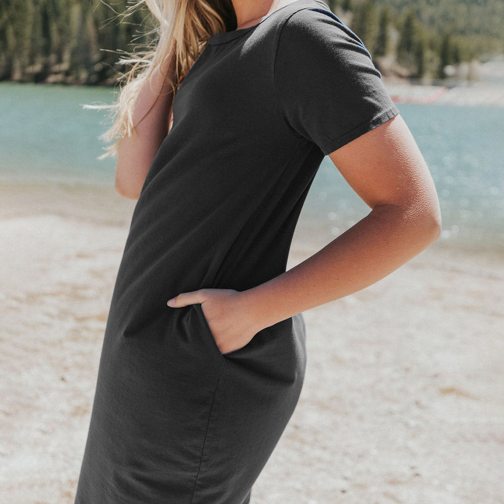 Kinsley T-Shirt Dress (Black)