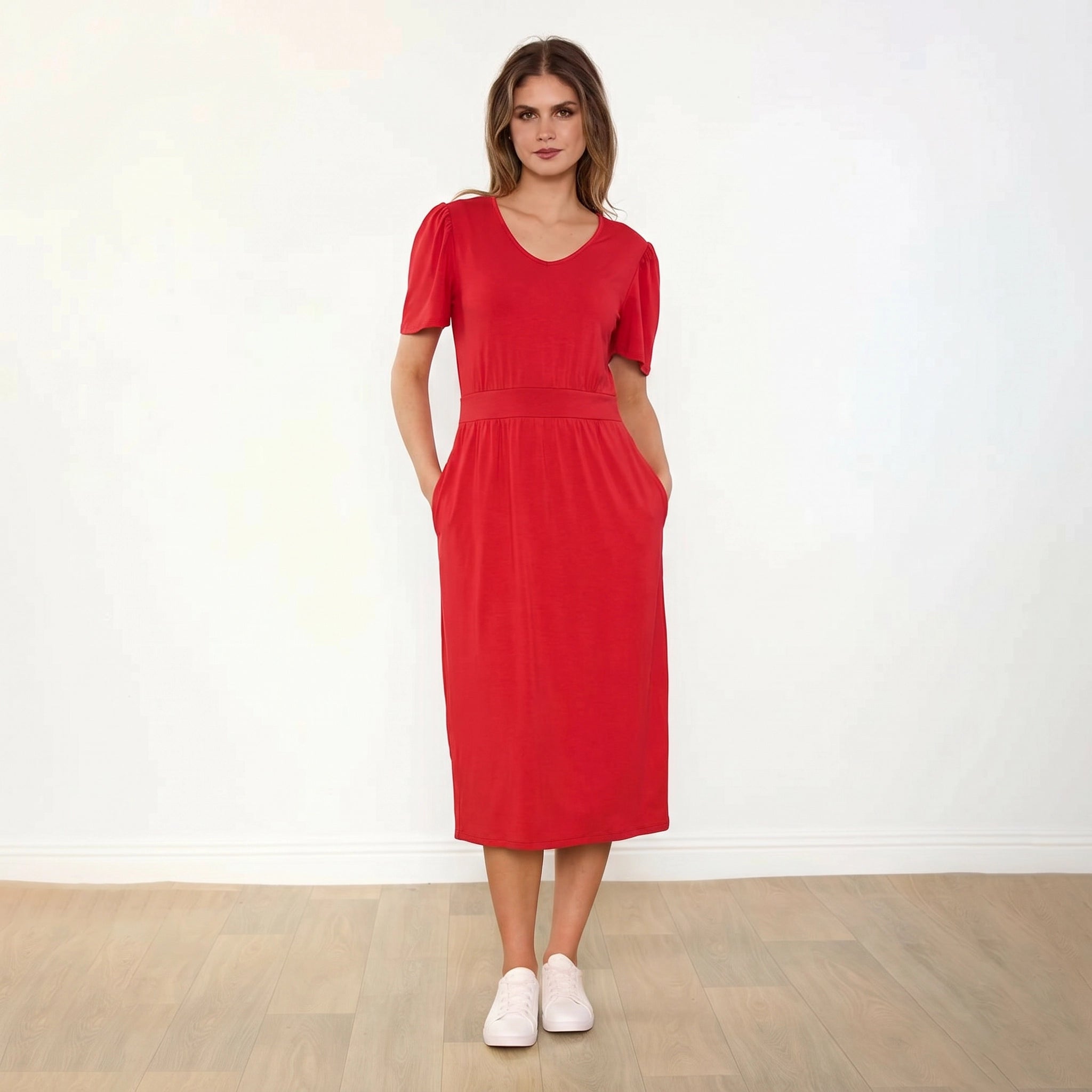 Lois Dress Red - Front