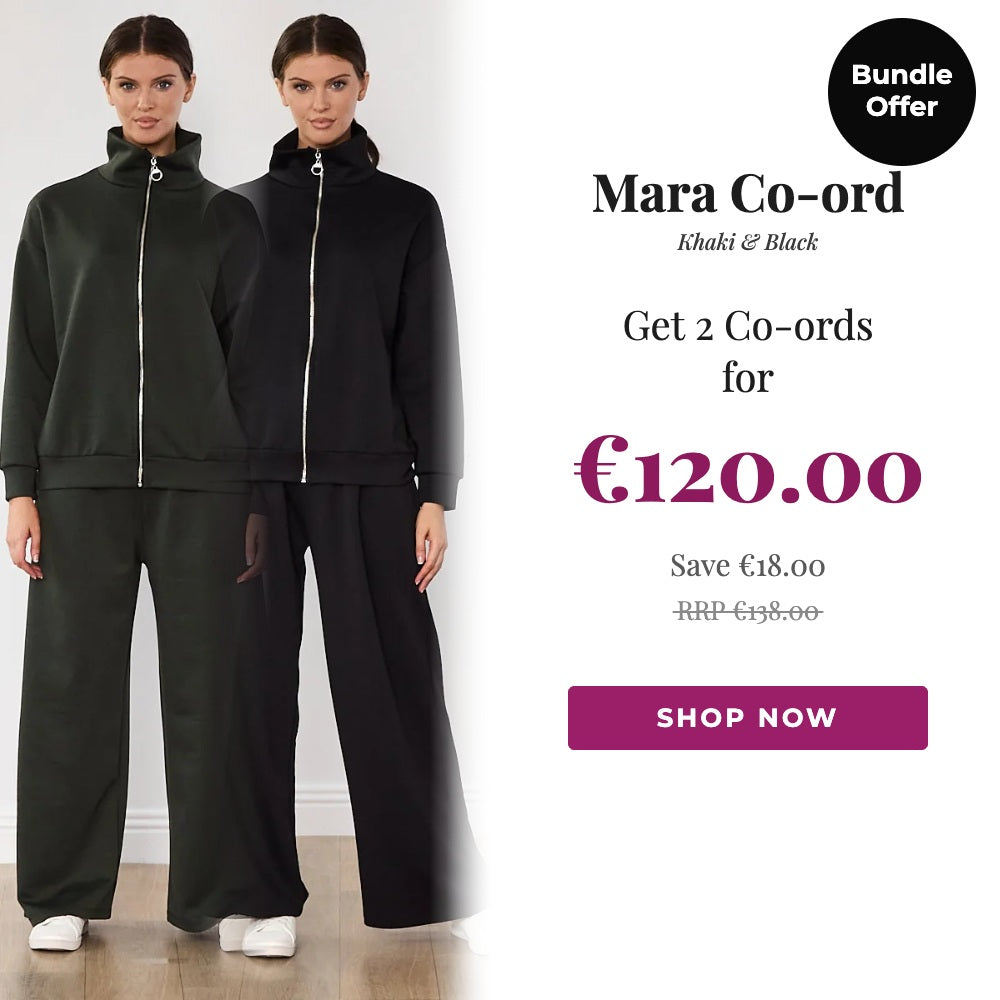 Mara Co-ord Khaki & Black Bundle Offer, 2 for €120