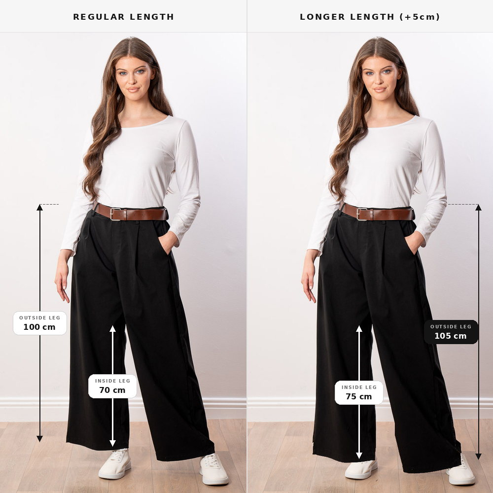 Nora Wide Leg Trousers (Black)