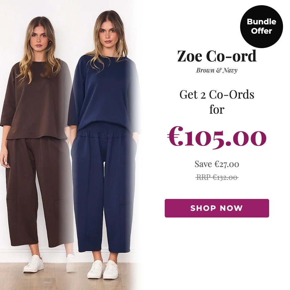 Zoe Co-ord Bundle Offer - 2 for €105 - Brown & Navy