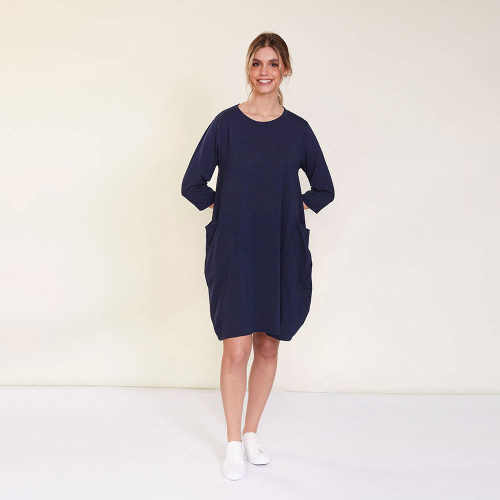 Dion Dress (Navy)