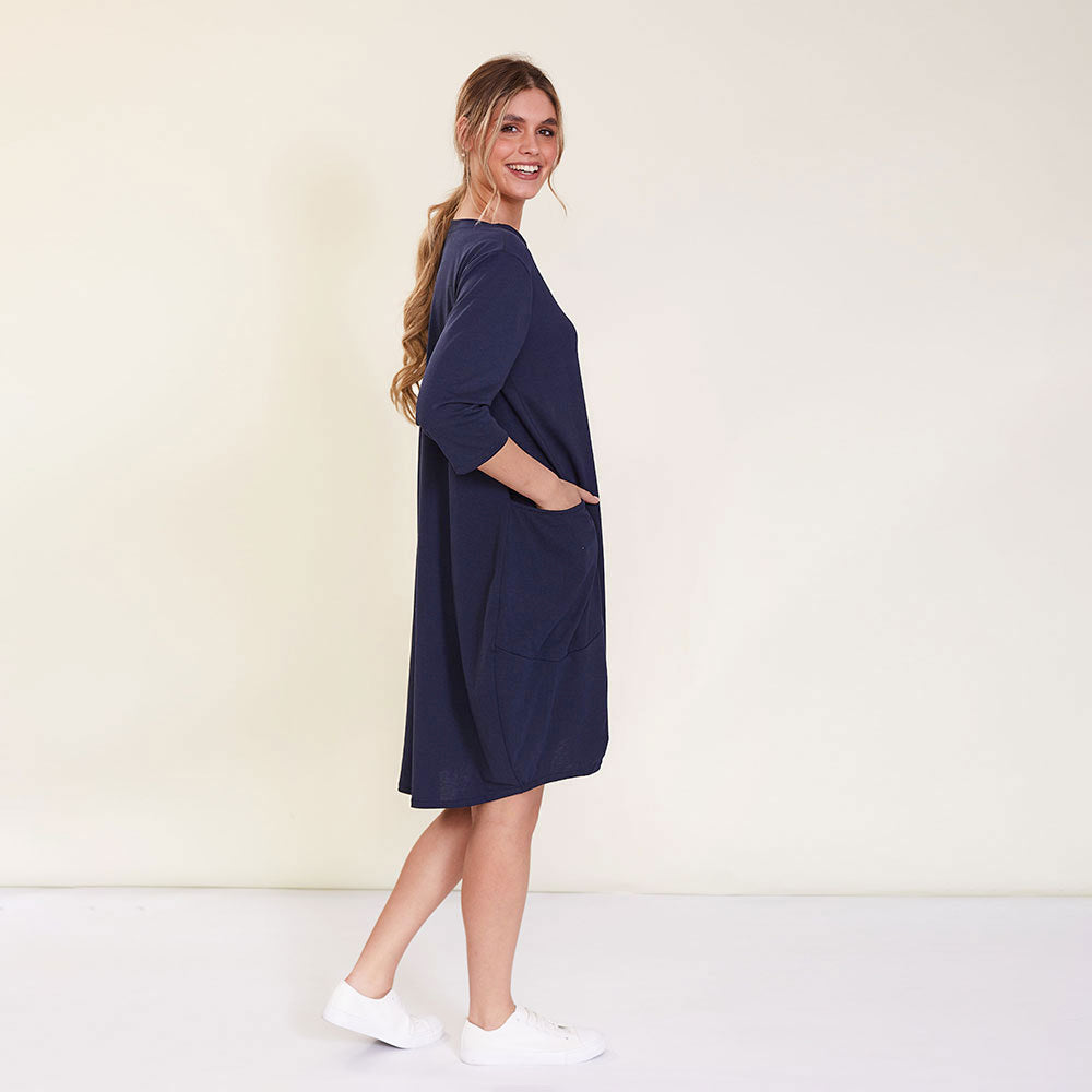 Dion Dress (Navy)