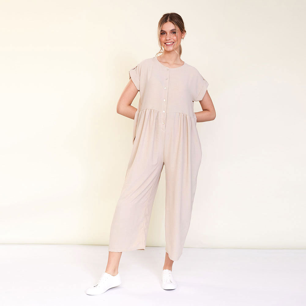 Julia Jumpsuit (Beige)