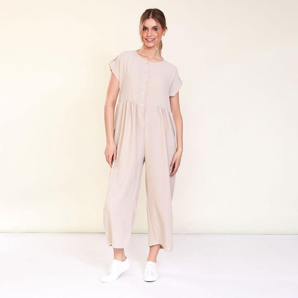 Julia Jumpsuit (Beige)