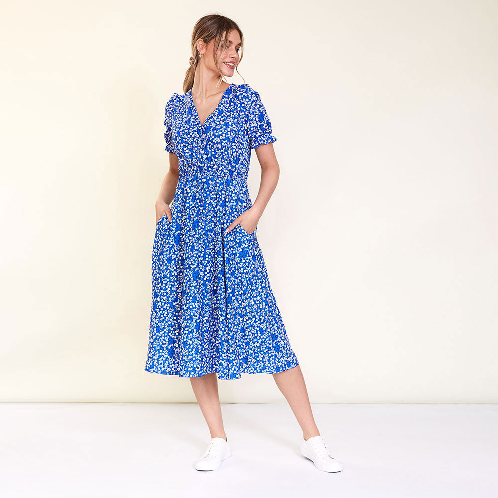 Belle Dress (Blue Daisy) - The Casual Company