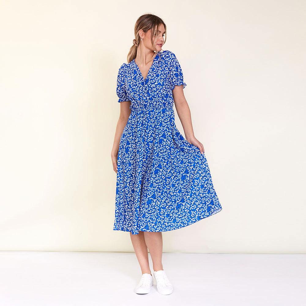 Belle Dress (Blue Daisy) - The Casual Company