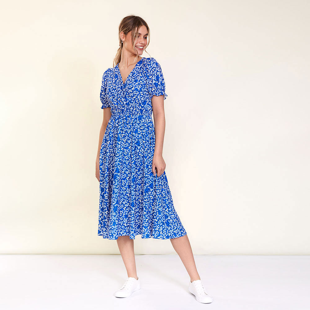 Belle Dress (Blue Daisy) - The Casual Company